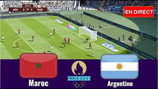 match Maroc vs Argentine en direct JO de Paris 2024 match complet simulation Gameplay PC [upl. by Nor380]