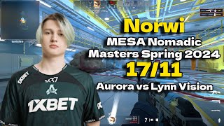 Aurora Norwi 1711 vs Lynn Vision Nuke  MESA Nomadic Masters Spring 2024 cs2 pov cs2pov [upl. by Aiyn]