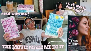 reading It Ends with Us book series before the movie comes out 🎬🌸 spoiler free reading vlog [upl. by Itin]