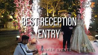 BEST MARRIAGE ENTRY SANGEET SANDIYARECEPTION ENTRYUNIQUE BRIDE AND GROOM ENTRYKUSH BANKER EVENT [upl. by Couture]