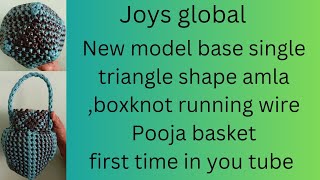 new model koodai single triangle shape amla boxknot running wire pooja basket [upl. by Karame]