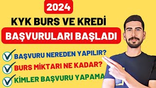 SON DAKİKA  2024 KYK BURS VE KREDİ BAŞVURULARI BAŞLADI  KYK BURS BAŞVURUSU NASIL YAPILIR [upl. by Nama604]