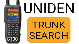 UNIDEN SDS100 HOW DO YOU SEARCH TRUNKED SYSTEMS [upl. by Hanfurd]