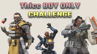 Apex Legends Thicc boy only Challenge Caustic Gibraltar Only Biggest Hitbox Legends Win [upl. by Moffat788]