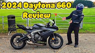 2024 Triumph Daytona 660 Review A2 Legal  DFIB RIDES [upl. by Isia669]