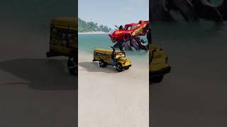 Miss Fritter find Lightning Mcqueen Octopus amp Tow Mater Octopus in the Sea  Beamng Drive [upl. by Ahseenal]