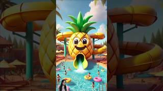 🤩 Evolution Of Pineapple  Big Pineapple Water Slider😻 cat catlover music catworld catscatscats [upl. by Folberth]