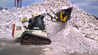 Godet concasseur MBL160 sur Bobcat recycle béton cellulaire [upl. by Sokcin]