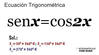 ECUACIÓN TRIGONOMÉTRICA CON SENO Y COSENO senxcos2x Trigonometría Básica [upl. by Halac]