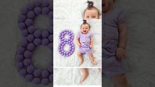 Creative baby photoshoot idea at home  monthly photoshoot 1to 12 month photoshoot  shorts baby [upl. by Hintze661]