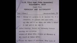 10 Most Important Questions LLB Paper  Penology and Victimology [upl. by Davie724]