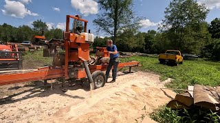 Sawmilling A SoSo Birch  350 [upl. by Yrtnahc]