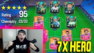 EA FC 25 FIFA 25 REKORD 7x HEROS in FULL HERO 121 Rated FUT DRAFT Challenge Ultimate Team [upl. by Ocsicnarf426]