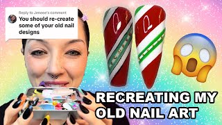 Recreating My Old Nail Art  Gel Nail Tutorial [upl. by Morley736]