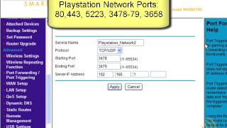 Wireless Networking  Port Forwarding For The Playstation Network [upl. by China]