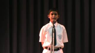 Adityas hindi declamation at school [upl. by Ocirled]