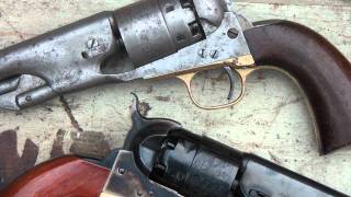 Testshooting an original Colt 1860 Army vs Uberti 1860 Army [upl. by Aitat]