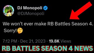 RB Battles Season 4 Will NEVER Happen ROBLOX EVENT NEWS [upl. by Corny]