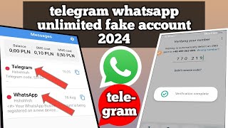 telegram whatsapp unlimited fake account  2024 fake telegram account kaise banaye  fake WhatsApp [upl. by Featherstone970]