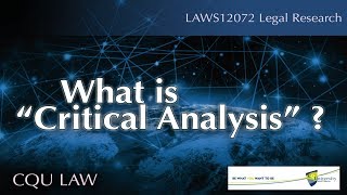 What is critical analysis [upl. by Addia]