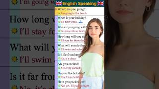 English Conversation Practice Talking About Holidays 🌴 shorts [upl. by Bail649]