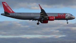 INAUGURAL ‘HOUSE LIVERY’ ARRIVAL  JET2 A321NEO GSUNO ARRIVES AT MANCHESTER AIRPORT 111024 ✈️ [upl. by Innep]