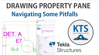 Tekla Structures 2023  Drawing Property Pane Issues [upl. by Ileray289]