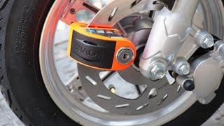 Motorcycle Disc Lock with Alarm Disc Bicycle Security Brake Lock Anti Theft Anti Theft Alarm [upl. by Callista364]