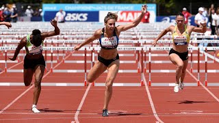 SaintEtienne 2019  Finale 100 m haies Laura Valette en 1287 [upl. by Carmelia]