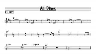 All Blues  Play along  Bb version [upl. by Sirotek]