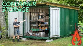 Renovating a shipping container for storage [upl. by Pilif315]