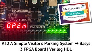 32 A Simple Visitors Parking System ➠ Basys 3 FPGA Board  Verilog HDL [upl. by Servais]