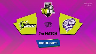 Highlights 7th Match Sydney Thunder Women vs Hobart Hurricanes Women  7th Match SYTW VS HBHW [upl. by Pilihp]