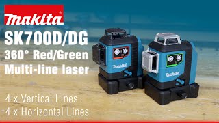 Makita UK SK700DGD 360° REDGREEN MultiLine Laser [upl. by Trik]