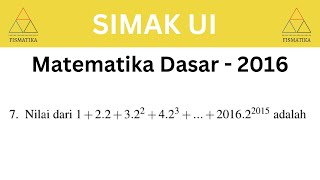 SOLUSI MATDAS SIMAK UI 2016 No7 [upl. by Marta]