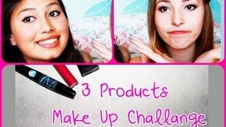 3 PRODUCTS Make Up Challenge [upl. by Longerich562]