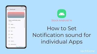 How to Set Notification sound for individual Apps Android 14 [upl. by Leilah]