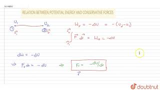 RELATION BETWEEN POTENTIAL ENERGY AND CONSERVATIVE FORCES [upl. by Jermaine]