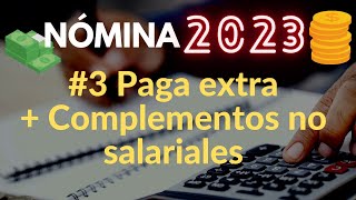 EJERCICIO NOMINAS 2023 3 Paga extra y complementos no salariales [upl. by Leahcimauhsoj]