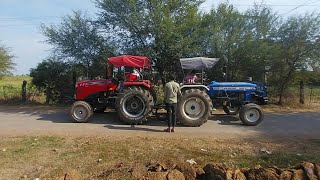 New holland 🇳🇱 36002 vs Massey Ferguson smart 9500 tochan tractor 😃 [upl. by Ecined]