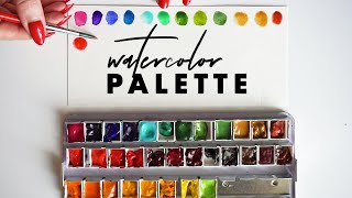 Setting up a new Watercolor Palette  stepbystep [upl. by Perr]