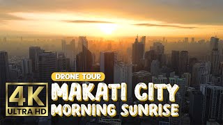 Beautiful Sunrise in Metro Manila  Makati City  Drone Tour 2024 [upl. by Daniele]