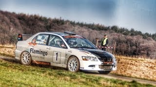 Werra Meissner Rallye 2014  Mitsubishi Lancer Evo  WP1 Onboard HD [upl. by Iret]