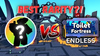 I Used EVERY RARITY VS Endless Toilet Tower Defense Roblox [upl. by Nabetse]