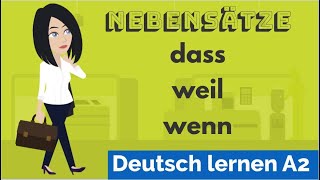 Deutsch lernen mit Dialogen  Lektion 55  Nebensätze mit quotdassquot quotweilquot quotwennquot  Arbeit und Beruf [upl. by Born886]