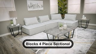 Blocks 4 Piece Sectional  AFW [upl. by Llerol]