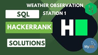 HackerRank SQL Solution 7 weather observation station 1 SQLData Analyst Explorers [upl. by Mouldon]