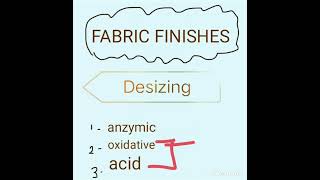 fabric finishes DESIZINGtextile short video Home science 📚📚📚 all exam quotbasicquot [upl. by Allenod994]