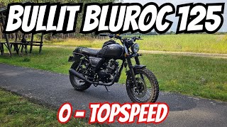 Bullit Bluroc 125 Bluroc Legend  Keeway SR 125  acceleration to top speed [upl. by Lanevuj373]