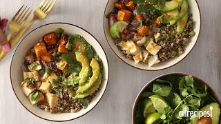 How to Make Buddha Bowls  One Bowl Recipes  Allrecipescom [upl. by Feriga]